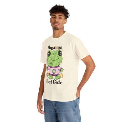 Anxious  But Cute-Heavy Cotton Tee