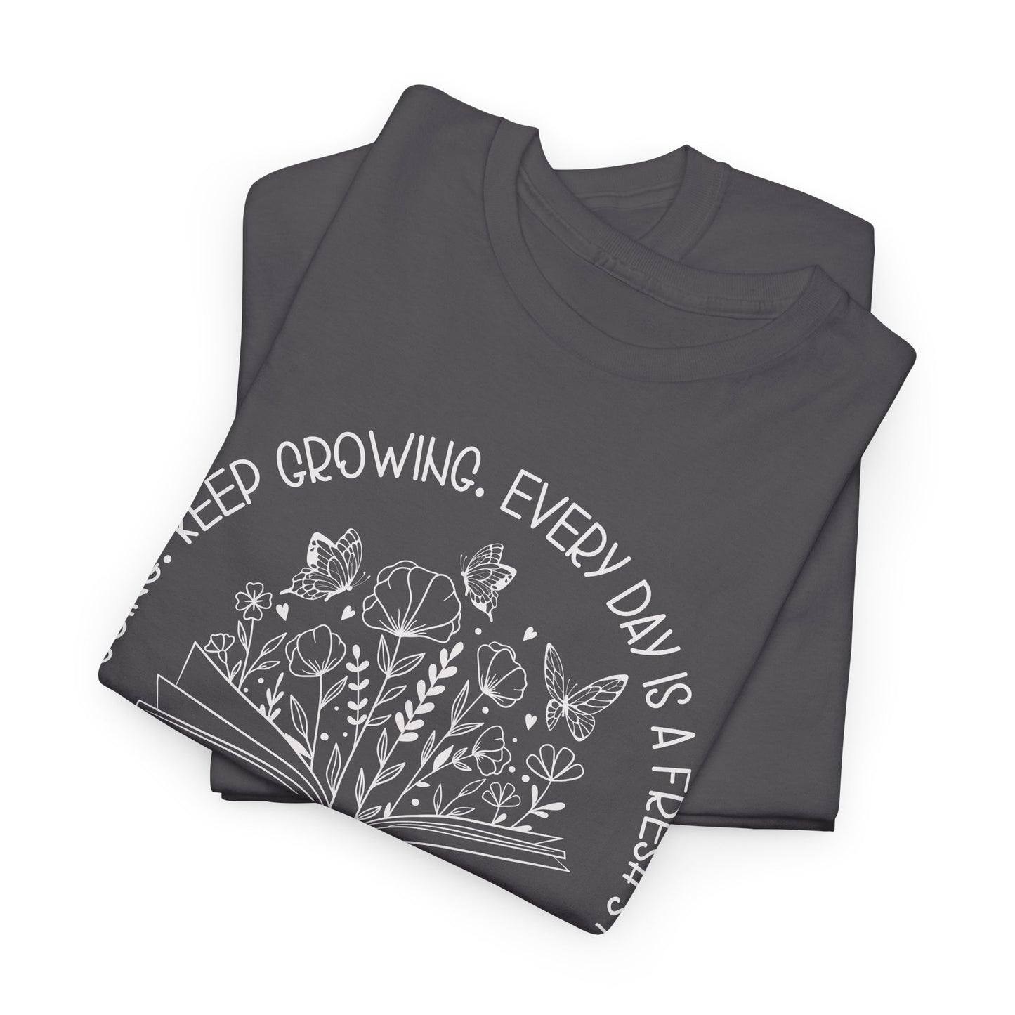 Keep going Keep growing  Heavy Cotton Tee