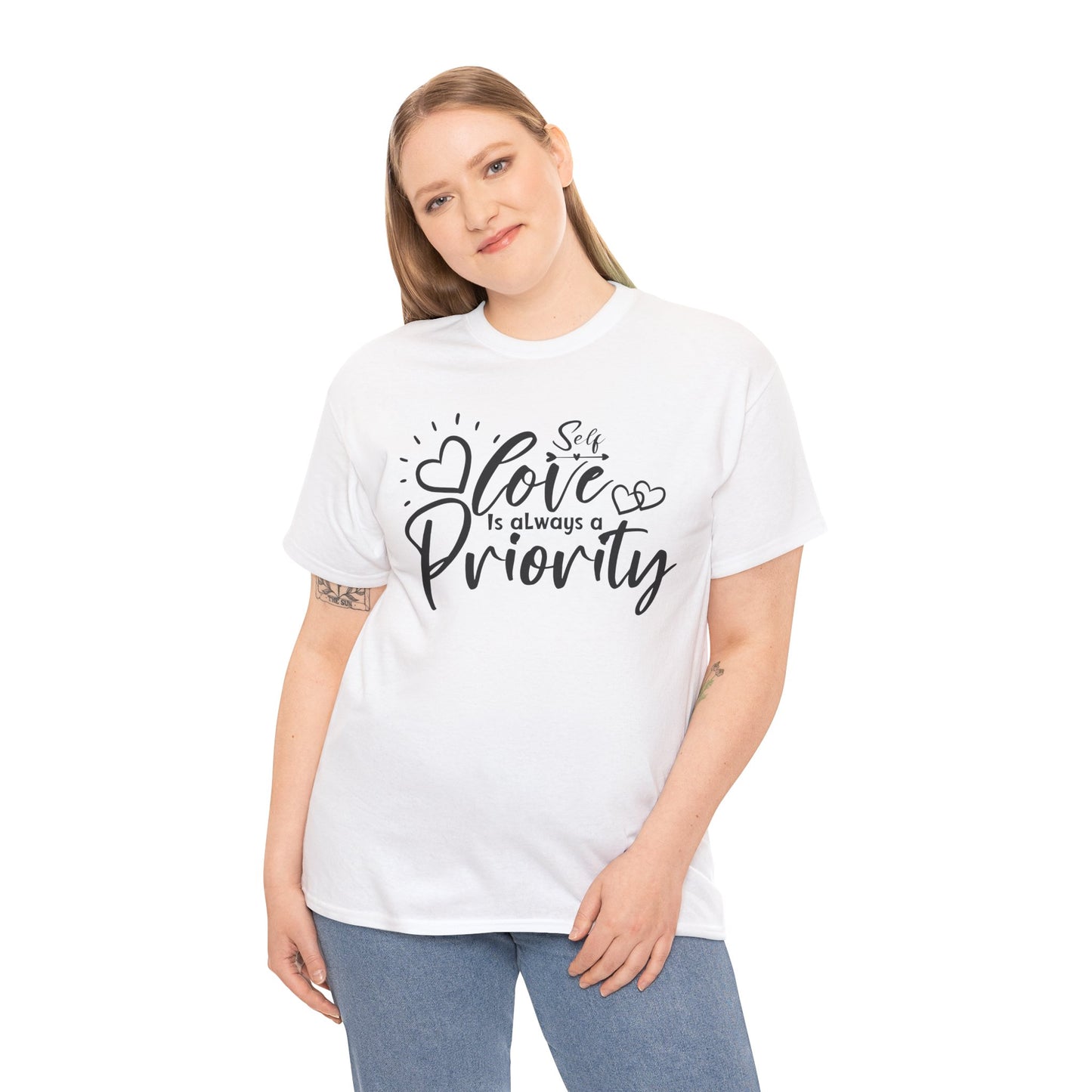 Self love is always a priority Heavy Cotton Tee