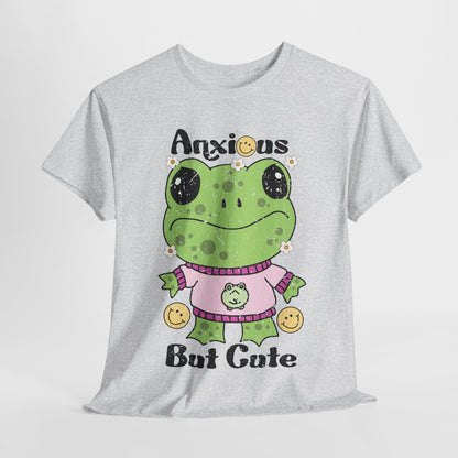 Anxious  But Cute-Heavy Cotton Tee
