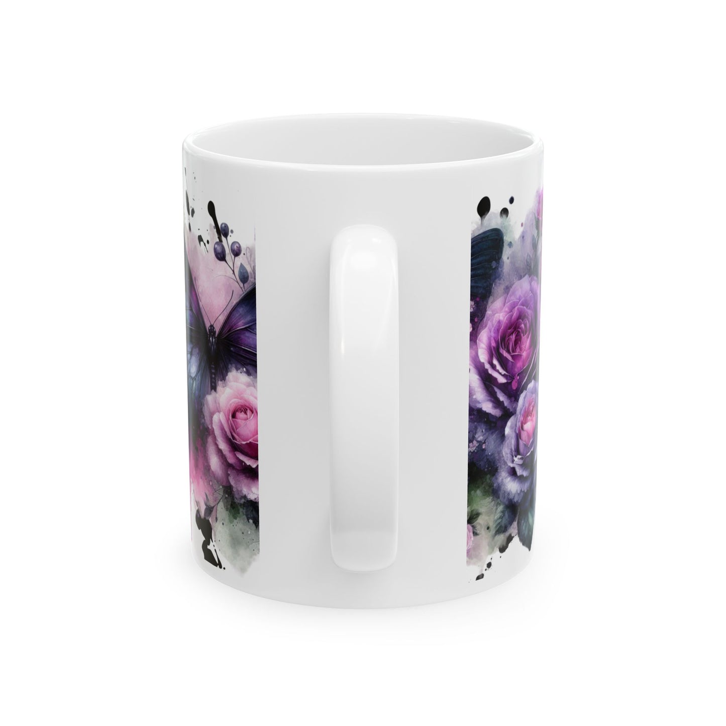 Inspirational Floral Ceramic Mug - 'She Overcame Everything That Was Meant to Destroy Her'