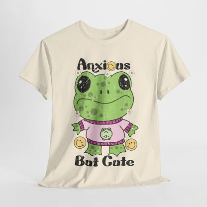 Anxious  But Cute-Heavy Cotton Tee