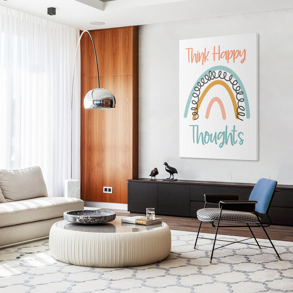 Think Happy Thoughts Poster – Spread Positivity