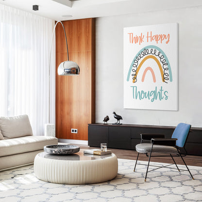 Think Happy Thoughts Poster – Spread Positivity