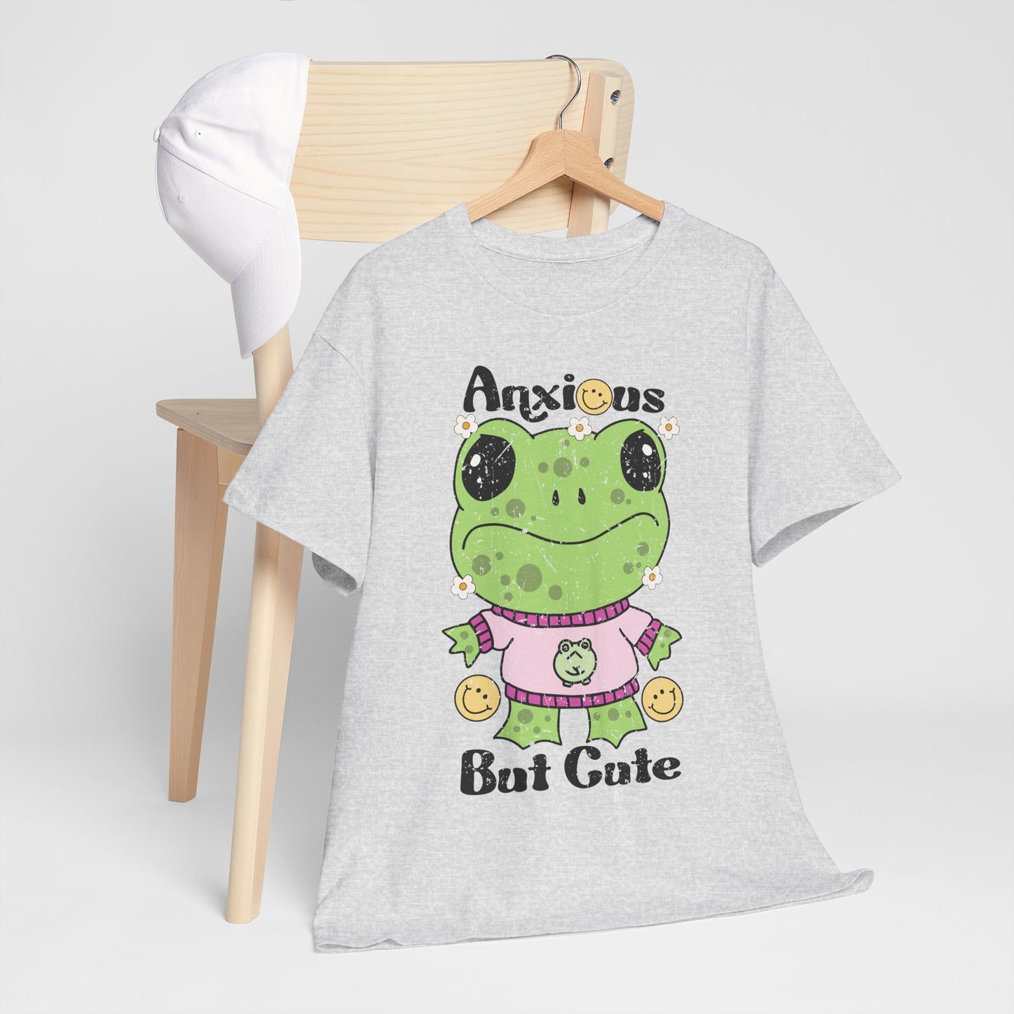 Anxious  But Cute-Heavy Cotton Tee