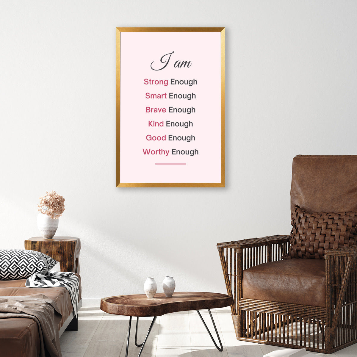 Daily Affirmation Wall posters-Framed