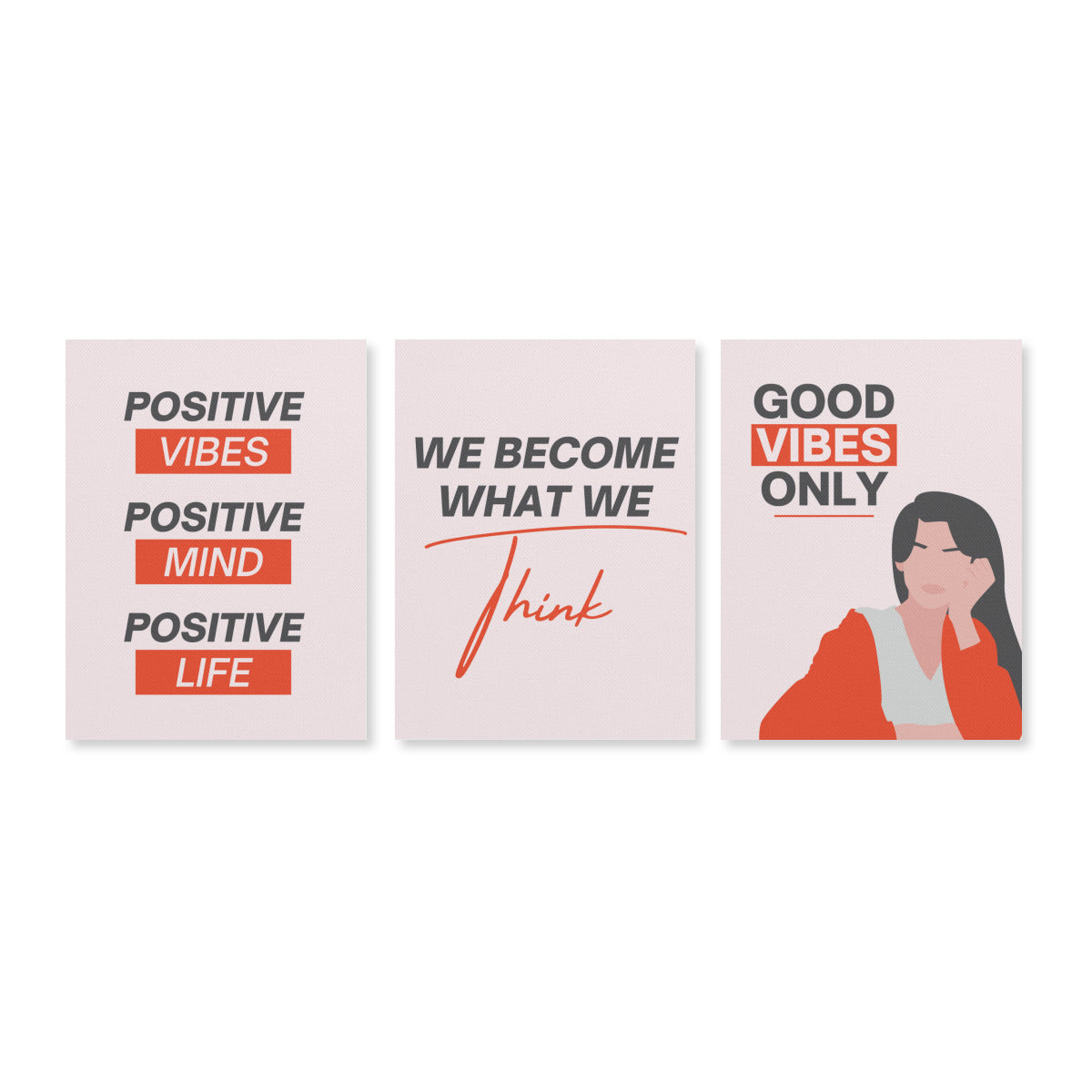 "We Become What We Think" Posters – Set of 3 – Inspire Positive Change