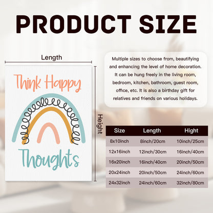 Think Happy Thoughts Poster – Spread Positivity