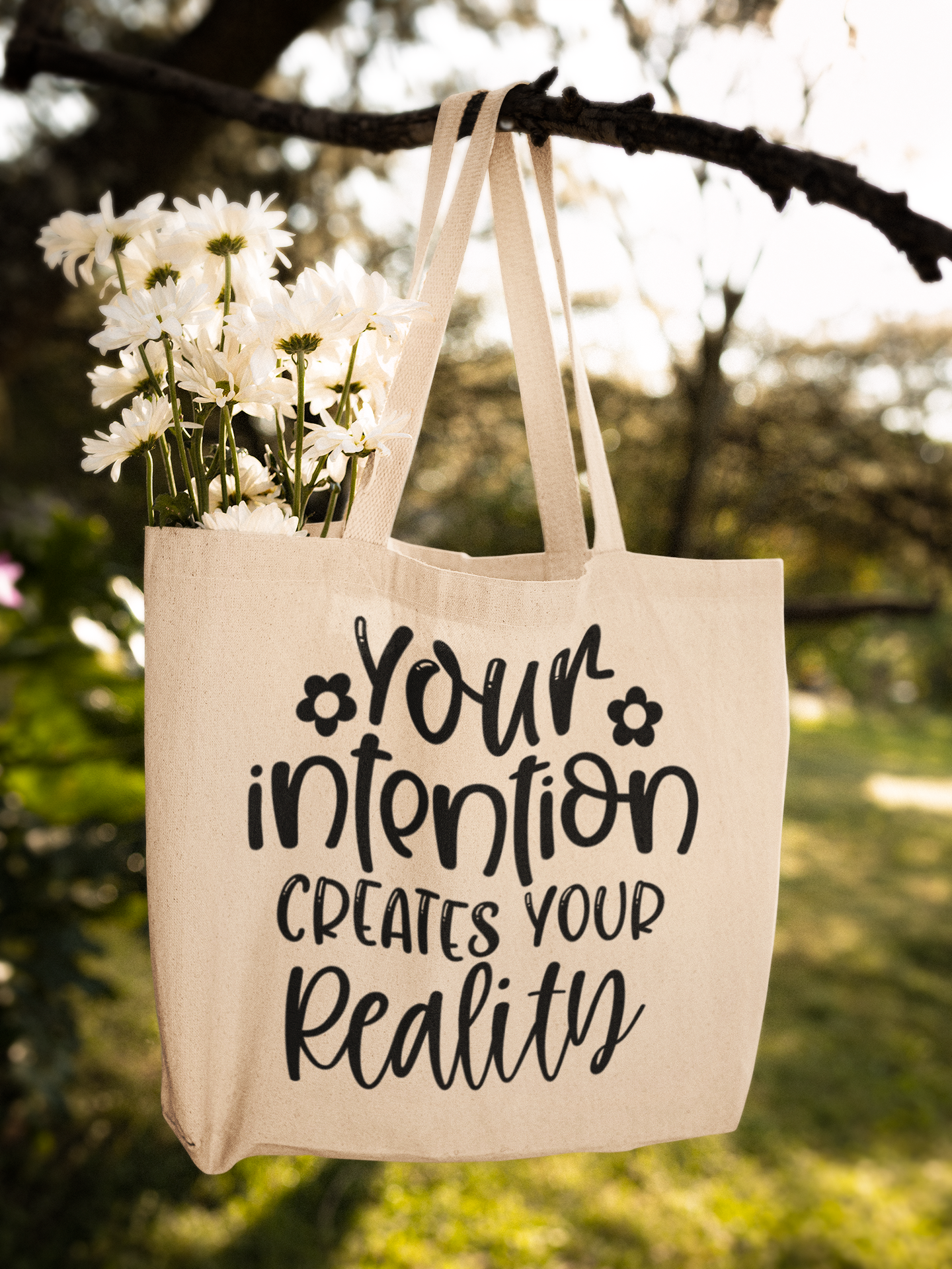your intention creates your reality Cotton Canvas Tote Bag