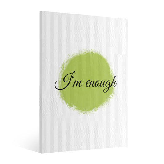 "I’m Enough" Watercolor Affirmation Poster – Celebrate Self-Worth