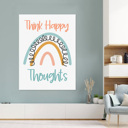 Think Happy Thoughts Poster – Spread Positivity