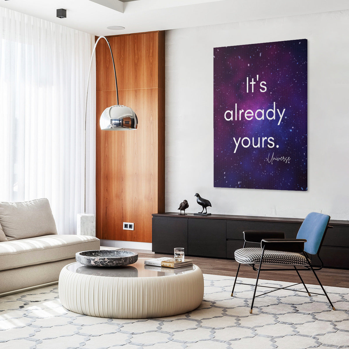 "It's Already Yours" Manifestation Poster with Frame – Bring Your Dreams to Life