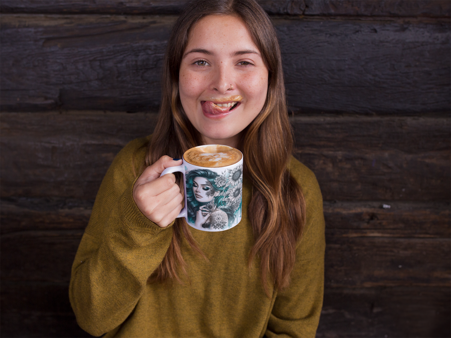 She is a whole vibe limited Edition Mugs