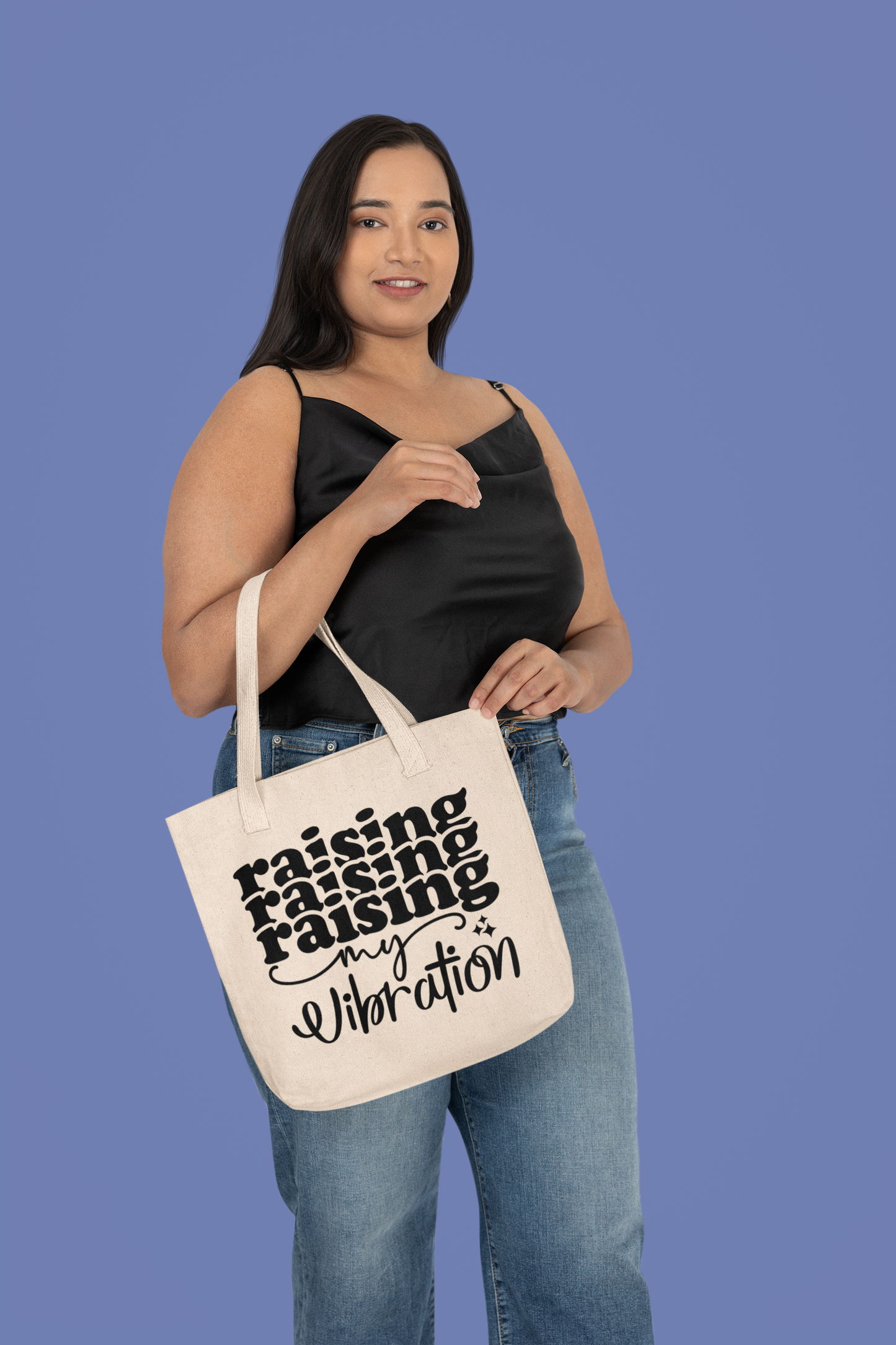 Raising my vibration Cotton Canvas Tote Bag