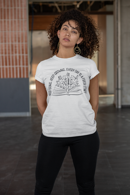 Keep going Keep growing  Heavy Cotton Tee
