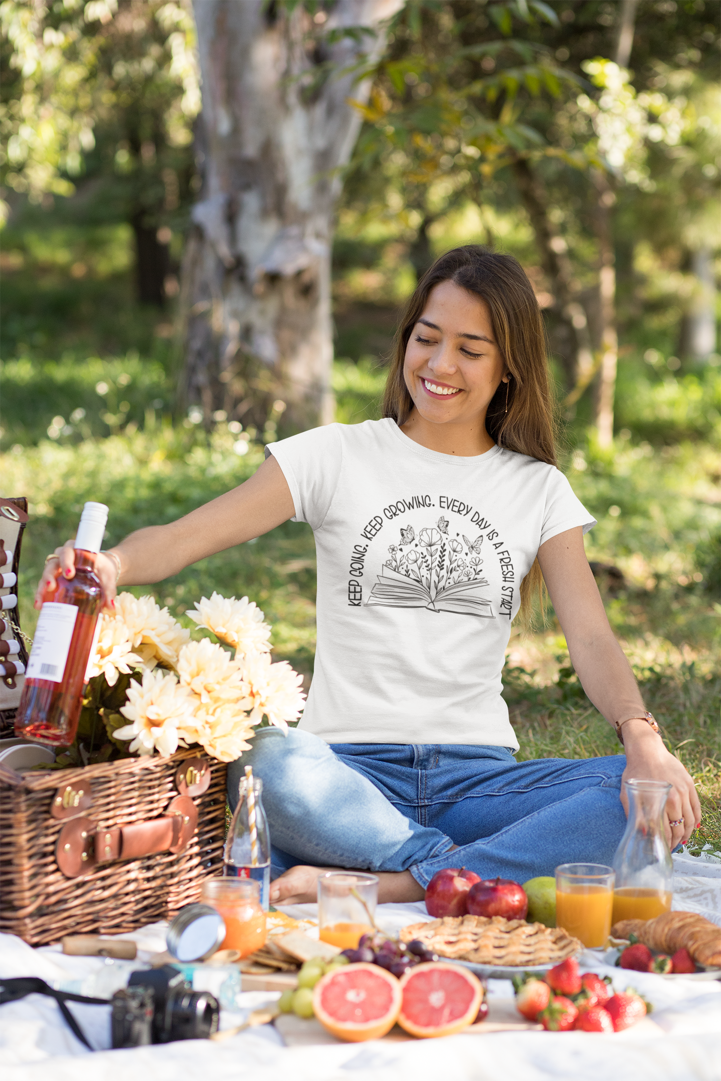 Keep going Keep growing  Heavy Cotton Tee