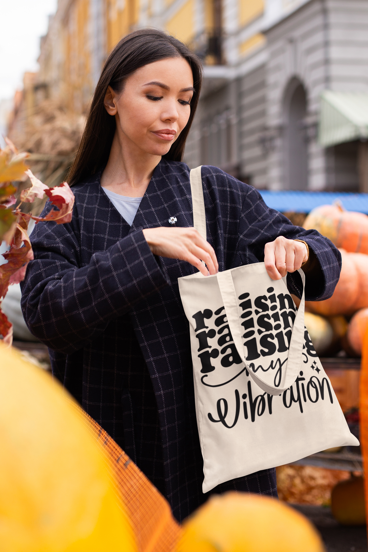 Raising my vibration Cotton Canvas Tote Bag