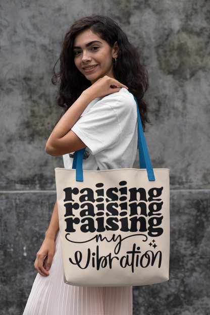 Raising my vibration Cotton Canvas Tote Bag