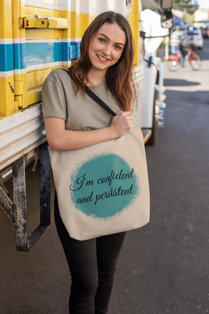 Im confident and persistent-Custom tote bags